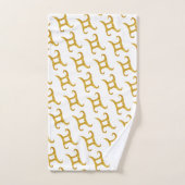 Gold Gemini Astrology Sign Bad Handdoek (Handdoek)