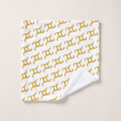 Gold Gemini Astrology Sign Bad Handdoek (Wasdoekje)