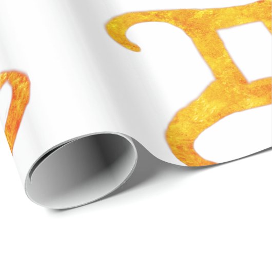 Gold Gemini Astrology Sign Cadeaupapier (Rol Hoek)