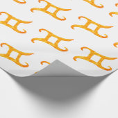 Gold Gemini Astrology Sign Cadeaupapier (Hoek)