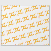 Gold Gemini Astrology Sign Cadeaupapier (Vlak)