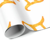 Gold Gemini Astrology Sign Cadeaupapier (Rol Hoek)