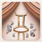 Gold Gemini Glyph Copper Onderzetter Set (Voorkant)