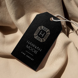 Gold Gemstone Monogram Logo | Joodse Labels Cadeaulabel