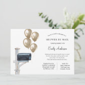 Gold Gender Neutraal Baby shower per Mail Kaart (Staand voorkant)