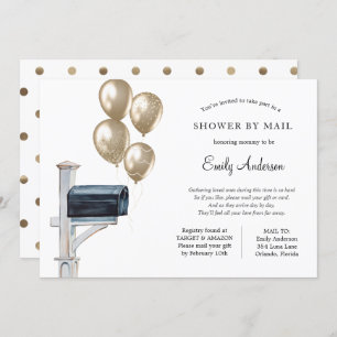 Gold Gender Neutraal Baby shower per Mail Kaart