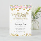 Gold Gender Reveal uitnodiging (Staand voorkant)