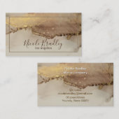 gold geode glitter visitekaartje (Voorkant / Achterkant)