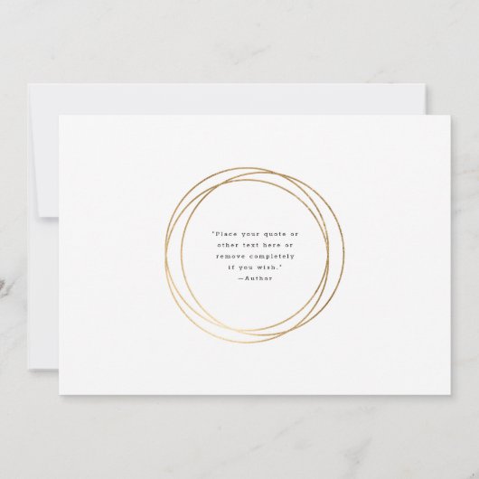 Gold Geometric afstuderen Invitation Kaart (Achterkant)
