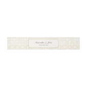 Gold Geometric Arch and Ivory Modern Wedding Uitnodigingen Wikkel (Vlak)