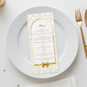 Gold Geometric Arch Art Deco Inspired Wedding Menu