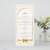 Gold Geometric Arch Art Deco Inspired Wedding Menu (Staand voorkant)