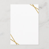 Gold Geometric Border Modern Hotel Info Informatiekaartje (Achterkant)