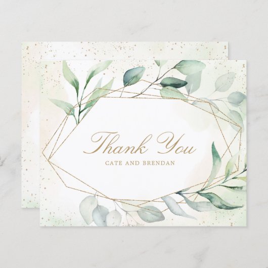 Gold Geometric Budget Weduwnaar Hartelijk dank (Voorkant / Achterkant)