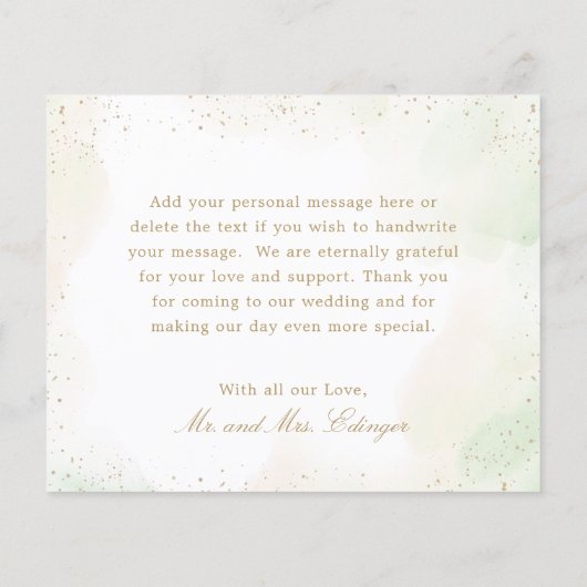 Gold Geometric Budget Weduwnaar Hartelijk dank (Achterkant)