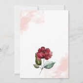 Gold Geometric Burgundy Floral Brunch en brabbel Kaart (Achterkant)