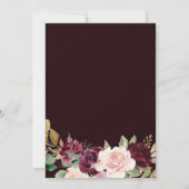 Gold Geometric Burgundy Floral Spain Wedding Kaart (Achterkant)