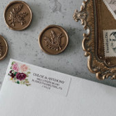 Gold Geometric Burgundy Return Label