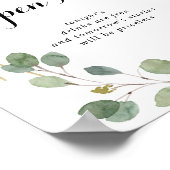 Gold Geometric Calligraphy Weddenschap Open Bar Poster (Hoek)