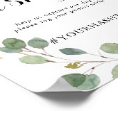 Gold Geometric Calligraphy Wedding Oh Snap Sign Poster (Hoek)