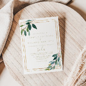 Gold Geometric Chic Eucalyptus Spain Weddenschap Kaart