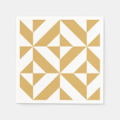 Gold Geometric Deco Pattern Servet (Voorkant)