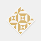 Gold Geometric Deco Pattern Servet (Hoek)