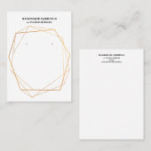 Gold Geometric Earring Display Visitekaartje (Voorkant / Achterkant)