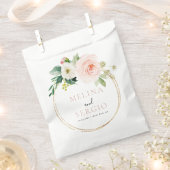 Gold Geometric Elegant Herfst Flowers Weddenschap Bedankzakje (Geknipt)