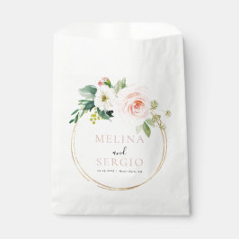 Gold Geometric Elegant Herfst Flowers Weddenschap Bedankzakje