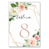 Gold Geometric Elegant Herfst Flowers Weddenschap Kaart (Achterkant)