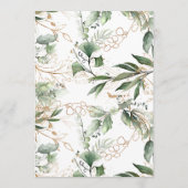 Gold Geometric Eucalyptus Elegant Greenery Moss Kaart (Achterkant)