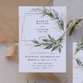 Gold Geometric Eucalyptus Elegant Greenery Moss Kaart