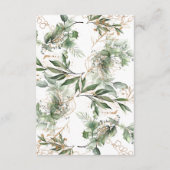 Gold Geometric Eucalyptus Elegant Greenery Moss RSVP Kaartje (Achterkant)