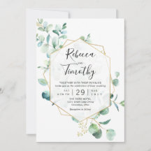 Gold Geometric Eucalyptus Greenery Wedding