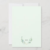 Gold Geometric Eucalyptus Greenery Wedding Kaart (Achterkant)