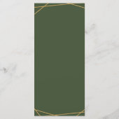 Gold Geometric Eucalyptus Greenery Wedding Menu (Achterkant)