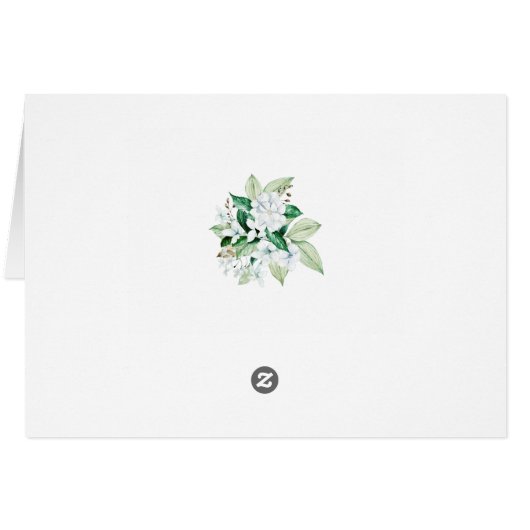 Gold Geometric Floral Greenery Hartelijk dank (Achterkant Horizontaal)