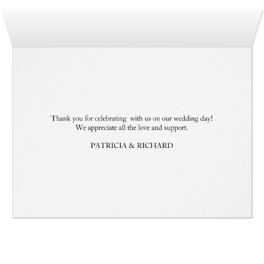 Gold Geometric Floral Greenery Hartelijk dank (Binenzijde Horizontaal (Onderkant))