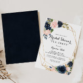 Gold Geometric Floral Vrijgezellenfeest Tea Party Kaart