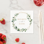 Gold Geometric Greenery Eucalyptus Specialized Servet (Insitu)