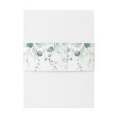 Gold Geometric Greenery Foliage Wedding Uitnodigingen Wikkel (Achterkant Voorbeeld)