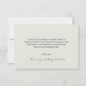 Gold Geometric Greenery Gender Neutral Baby shower Bedankkaart (Achterkant)