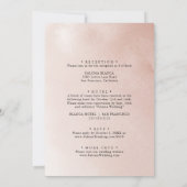 Gold Geometric Herfst Flowers Back & Front Wedding Kaart (Achterkant)