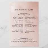 Gold Geometric Herfst Flowers Wedding Program (Achterkant)