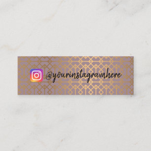 Gold Geometric Instagram Social Media Mini Visitekaartje