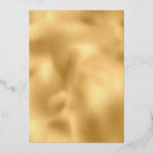 Gold Geometric Lijst Burgundy Waterverf Flower Folie Uitnodiging (Achterkant)