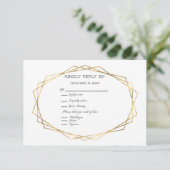 Gold Geometric Lijst RSVP (Staand voorkant)
