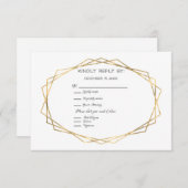 Gold Geometric Lijst RSVP (Voorkant / Achterkant)