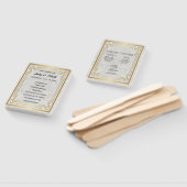 Gold Geometric Lijst White Marble Wedding Program Handwaaier (Niet-gemonteerd)